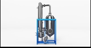 falling film evaporator for CBD ethanol recovery and concentration system