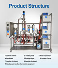 glass short path distiller component close up for laboratory molecular distillation system