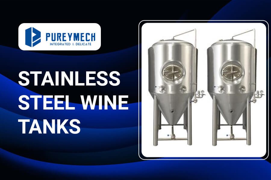 stainless steel wine tanks for winery fermentation storage and temperature controlled production
